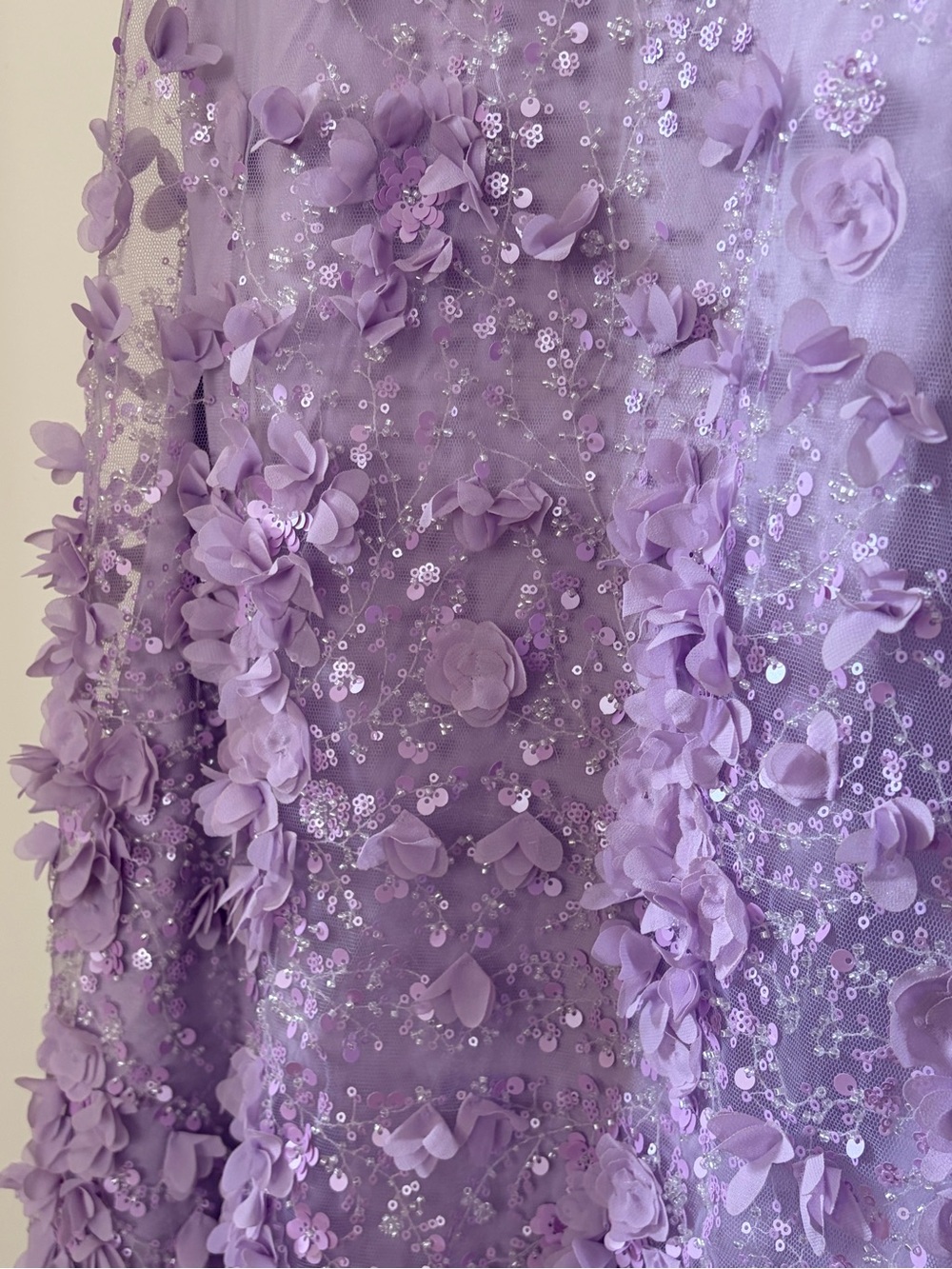 Women's Embellished Lilac Corset Dress - Picture 4 of 6